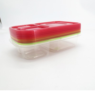 Microwave safe Eco-Friendly plastic Dishwasher safe 3 compartment Bento lunch box food storage container