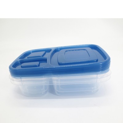 Amazon BPA free round shaped plastic food container/disposable food box/food packaging tray colorfulwith lids